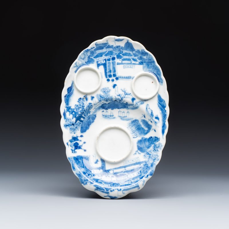 A Chinese blue and white 'Bleu de Hue' four-piece tea set - 图2