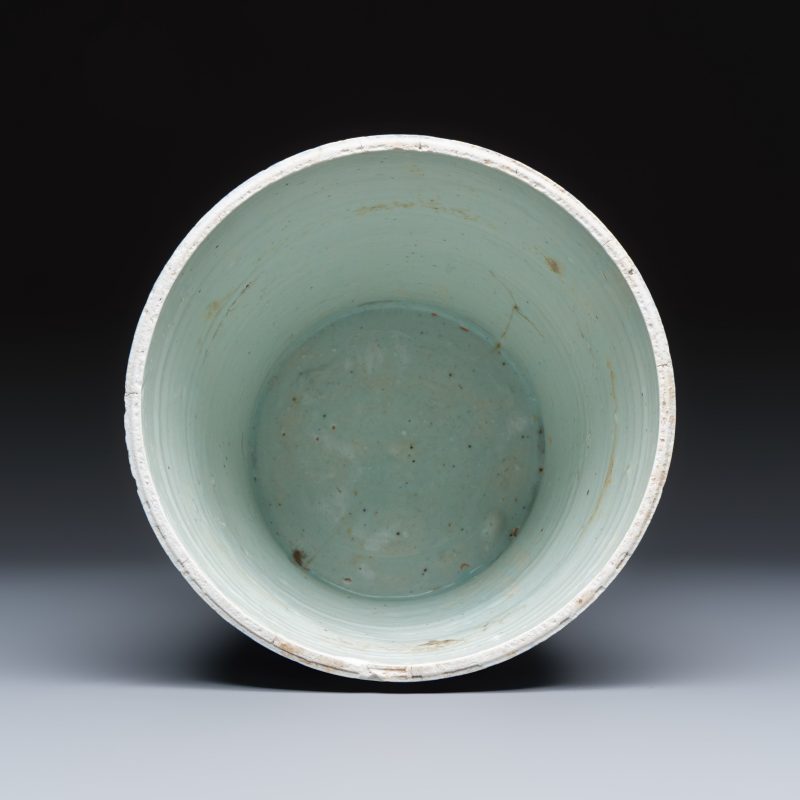 A Chinese blue and white vessel with geese in a landscape - 图6