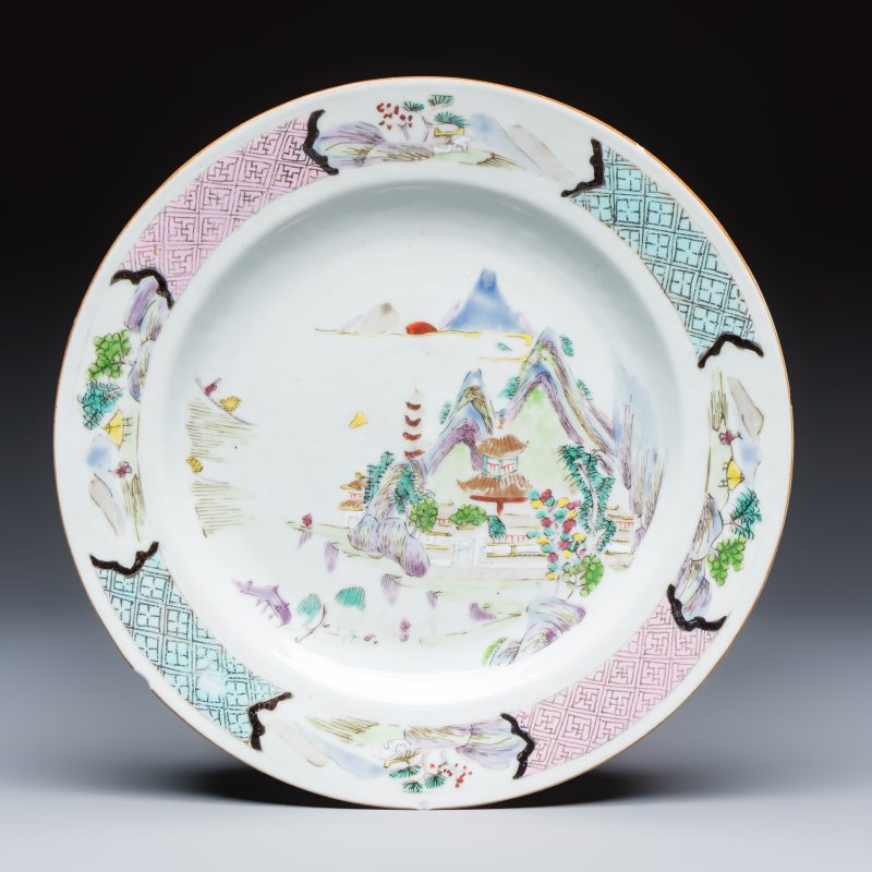 A collection of 13 Chinese famille rose 'Landscape' plates and dishes - 图10