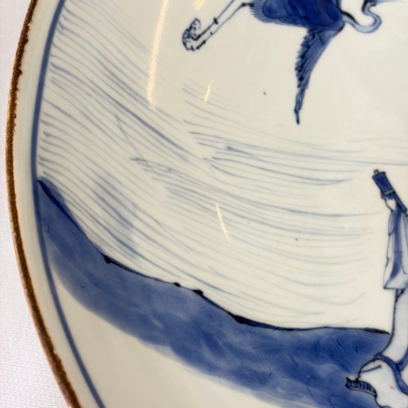 八仙祝壽 | A Chinese blue and white 'Ba Xian Zhu Shou 八仙祝壽' dish - 图6
