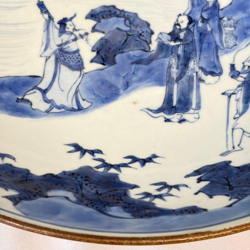 八仙祝壽 | A Chinese blue and white 'Ba Xian Zhu Shou 八仙祝壽' dish - 图8