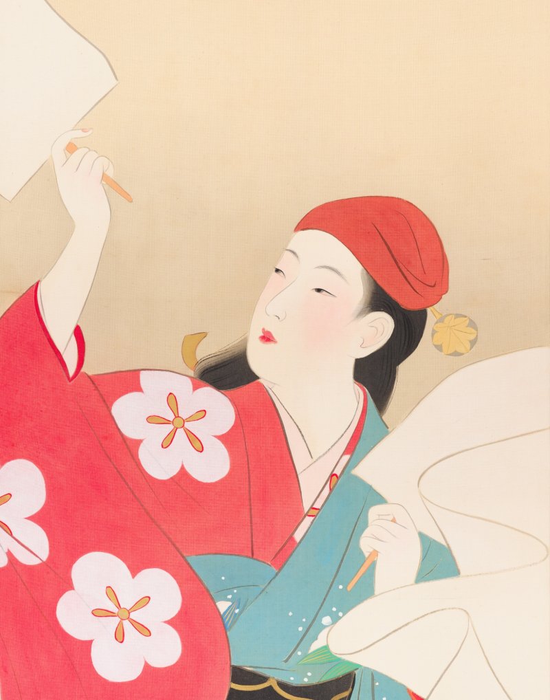 Kaburagi Kiyokata (1878-1972), Nunozarashi, Showa period, mid-20th century | 鏑木清方　布晒　昭和21～47年 - 图3