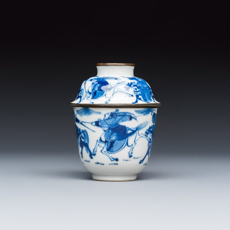 A Chinese blue and white 'Bleu de Hue' four-piece tea set - 图5