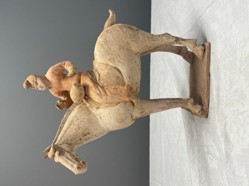 Two Chinese painted pottery 'Horserider' groups - 图33