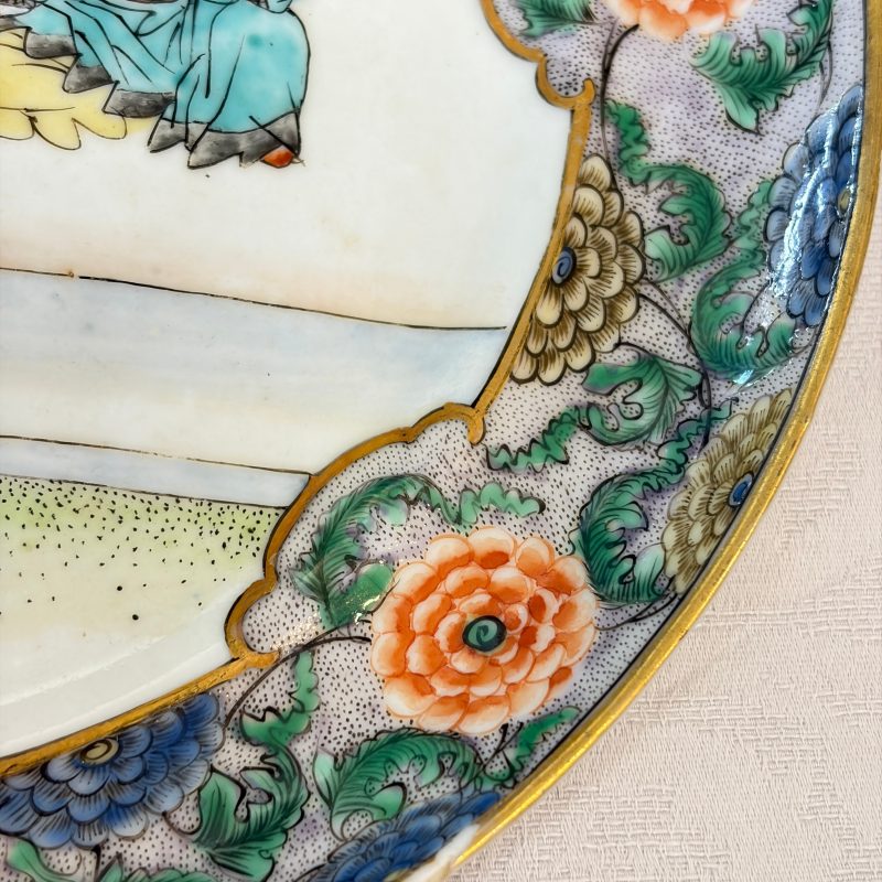 A set of six Chinese Canton famille verte plates with narrative design - 图62