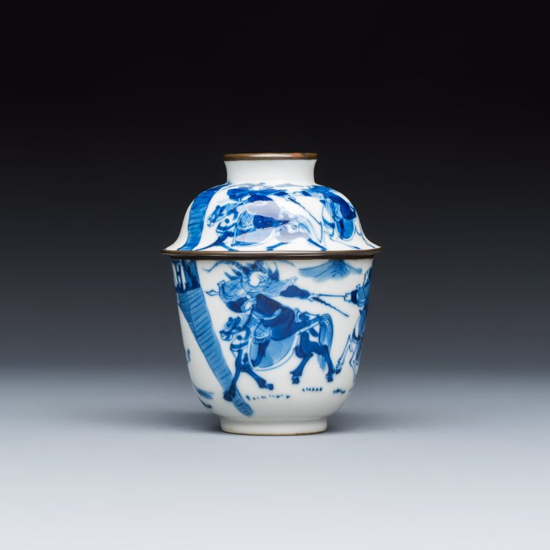 A Chinese blue and white 'Bleu de Hue' four-piece tea set - 图4