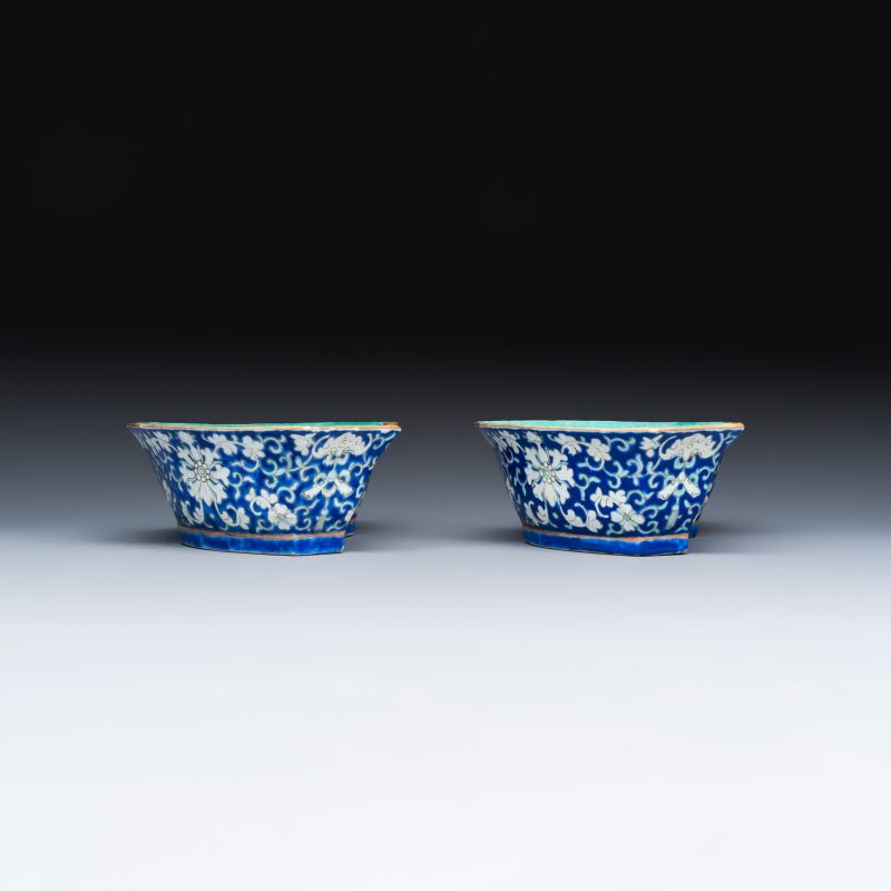 A Chinese polychrome-enamelled nine-piece sweetmeat set in a gilt-lacquered box - 图17