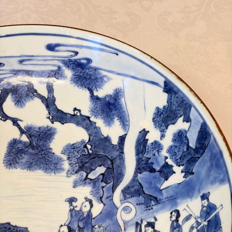 八仙祝壽 | A Chinese blue and white 'Ba Xian Zhu Shou 八仙祝壽' dish - 图10