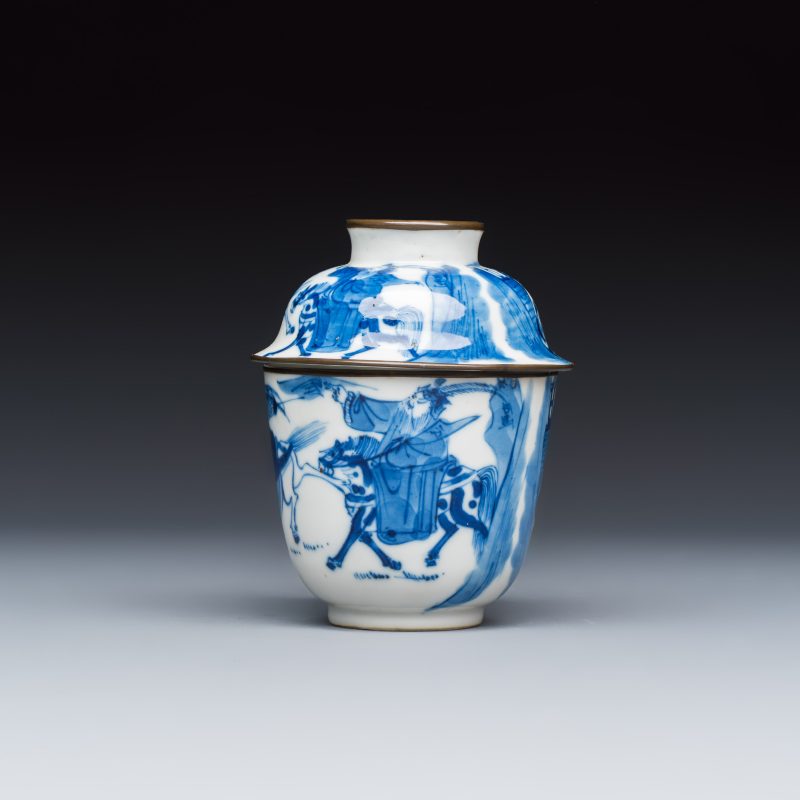 A Chinese blue and white 'Bleu de Hue' four-piece tea set - 图6