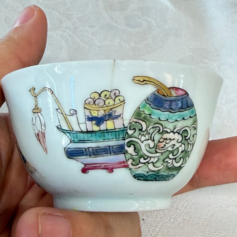 三娘教子 | A fine Chinese famille rose 'San Niang Jiao Zi 三娘教子' tea bowl and saucer - 图25