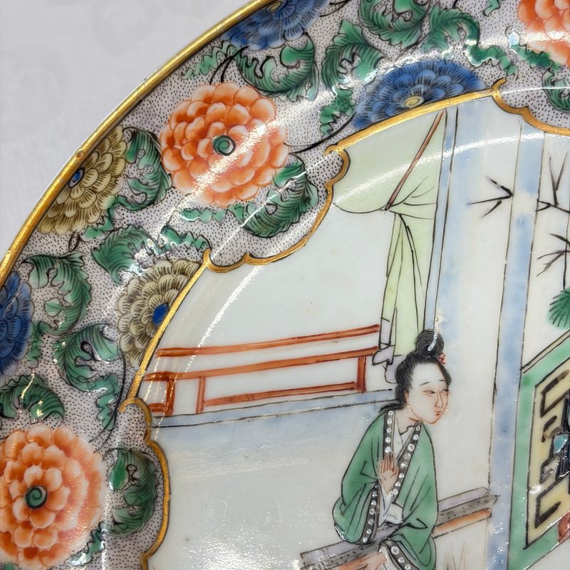 A set of six Chinese Canton famille verte plates with narrative design - 图65