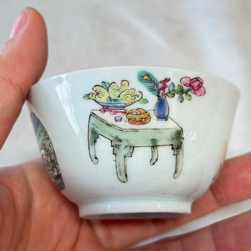 三娘教子 | A fine Chinese famille rose 'San Niang Jiao Zi 三娘教子' tea bowl and saucer - 图26
