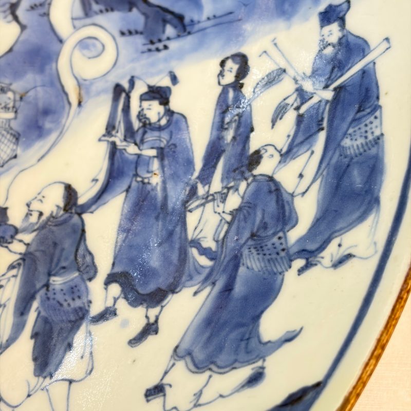 八仙祝壽 | A Chinese blue and white 'Ba Xian Zhu Shou 八仙祝壽' dish - 图13