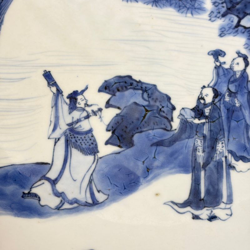 八仙祝壽 | A Chinese blue and white 'Ba Xian Zhu Shou 八仙祝壽' dish - 图12