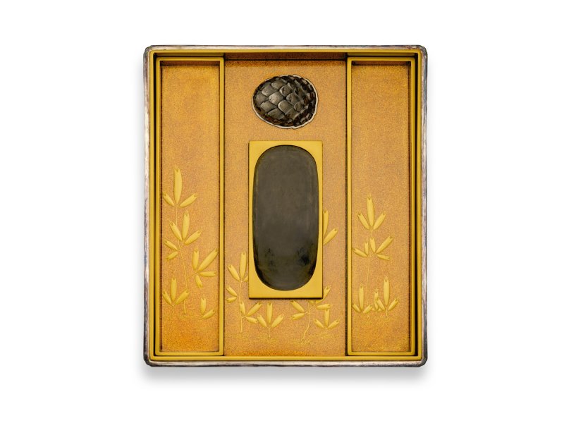 A lacquer suzuribako [writing box], Meiji period, late 19th – early 20th century | 柳橋水車蒔絵硯箱　明治時代　19世紀後半～20世紀前半 - 图4