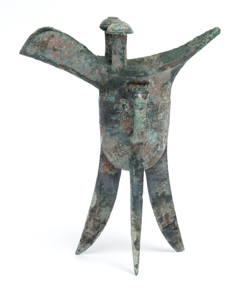 An archaic inscribed bronze ritual wine vessel, Jue - 图3