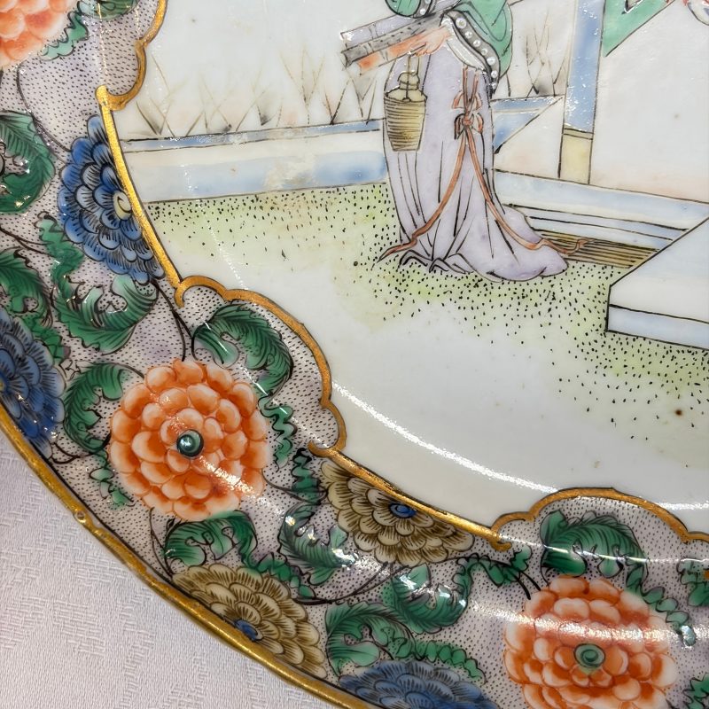 A set of six Chinese Canton famille verte plates with narrative design - 图66