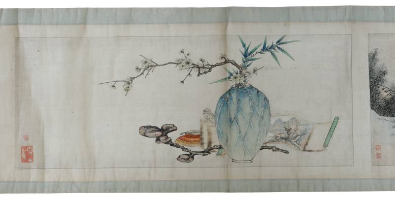 A long handscroll composed of fifteen various paintings - 图36