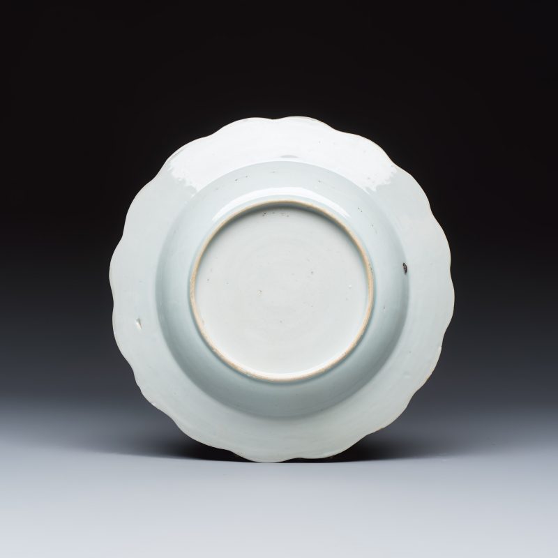Four Chinese famille rose 'Riverscape' plates - 图5