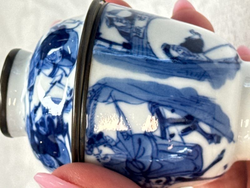 A Chinese blue and white 'Bleu de Hue' four-piece tea set - 图48