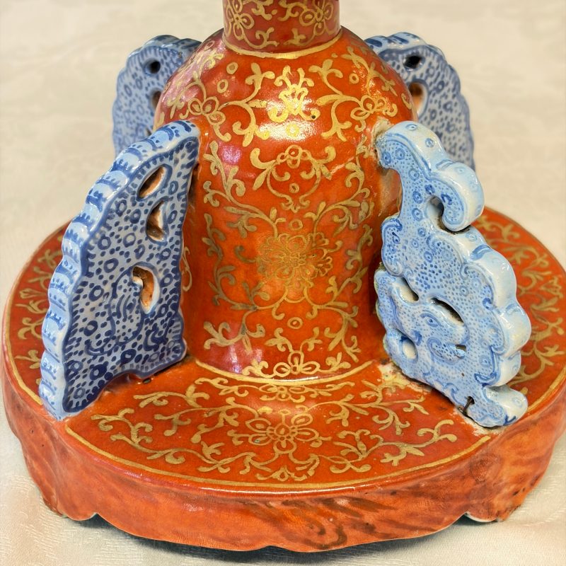 A Chinese famille rose stand, later mounted as lamp - 图17