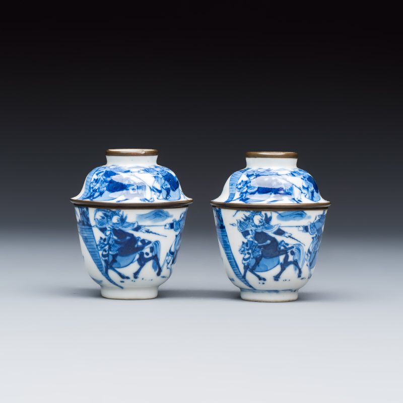 A Chinese blue and white 'Bleu de Hue' four-piece tea set - 图10