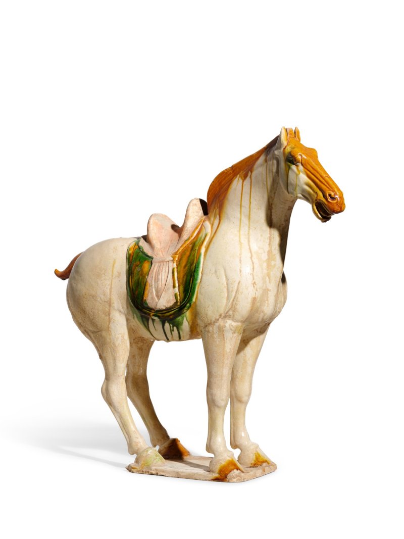 A sancai figure of a horse, Tang dynasty | 唐　三彩馬