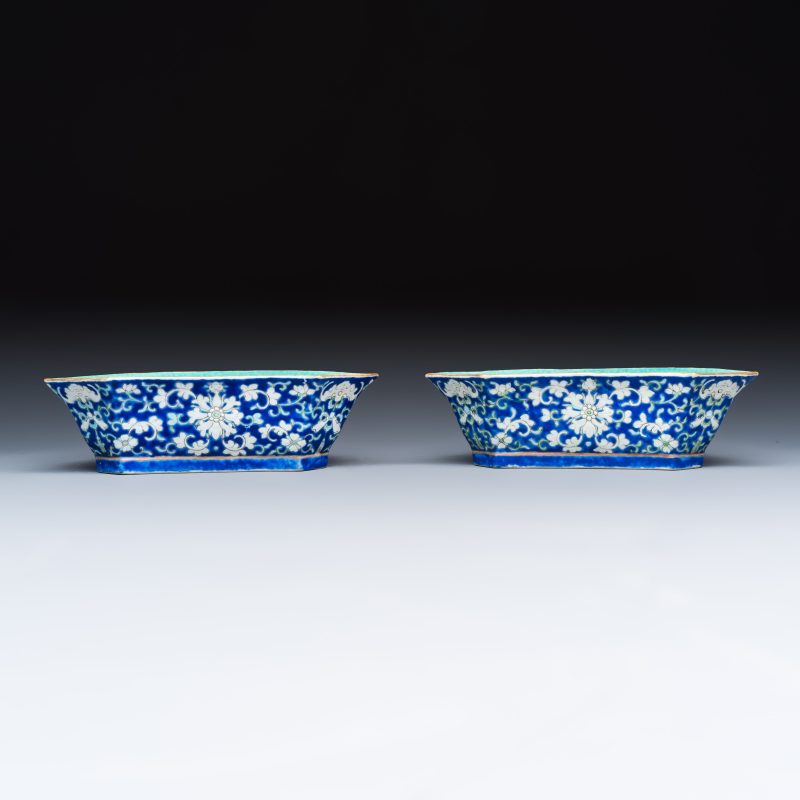 A Chinese polychrome-enamelled nine-piece sweetmeat set in a gilt-lacquered box - 图24