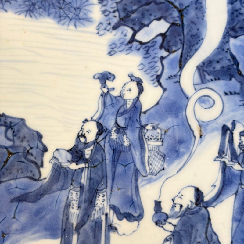 八仙祝壽 | A Chinese blue and white 'Ba Xian Zhu Shou 八仙祝壽' dish - 图15