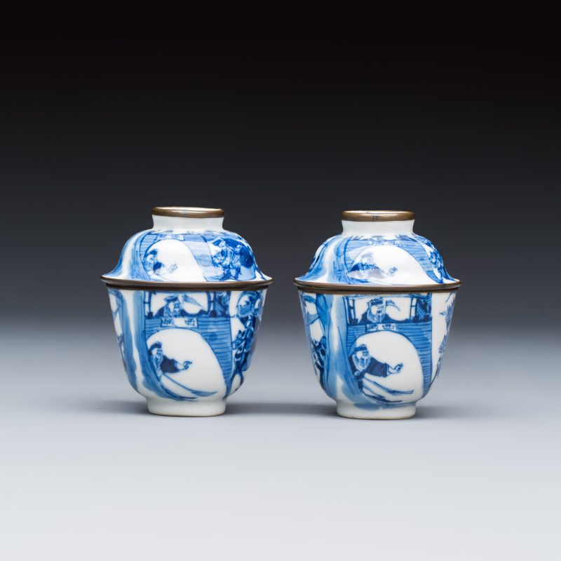 A Chinese blue and white 'Bleu de Hue' four-piece tea set - 图13
