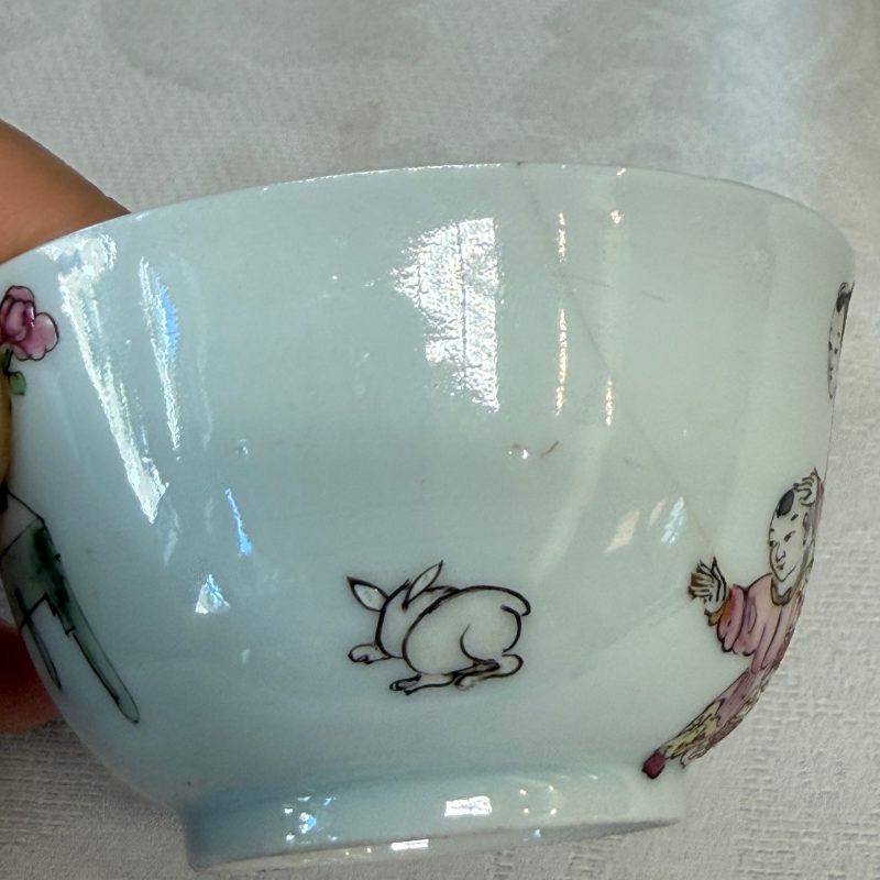 三娘教子 | A fine Chinese famille rose 'San Niang Jiao Zi 三娘教子' tea bowl and saucer - 图35