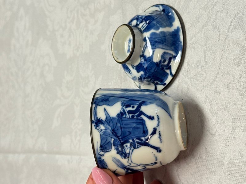A Chinese blue and white 'Bleu de Hue' four-piece tea set - 图16