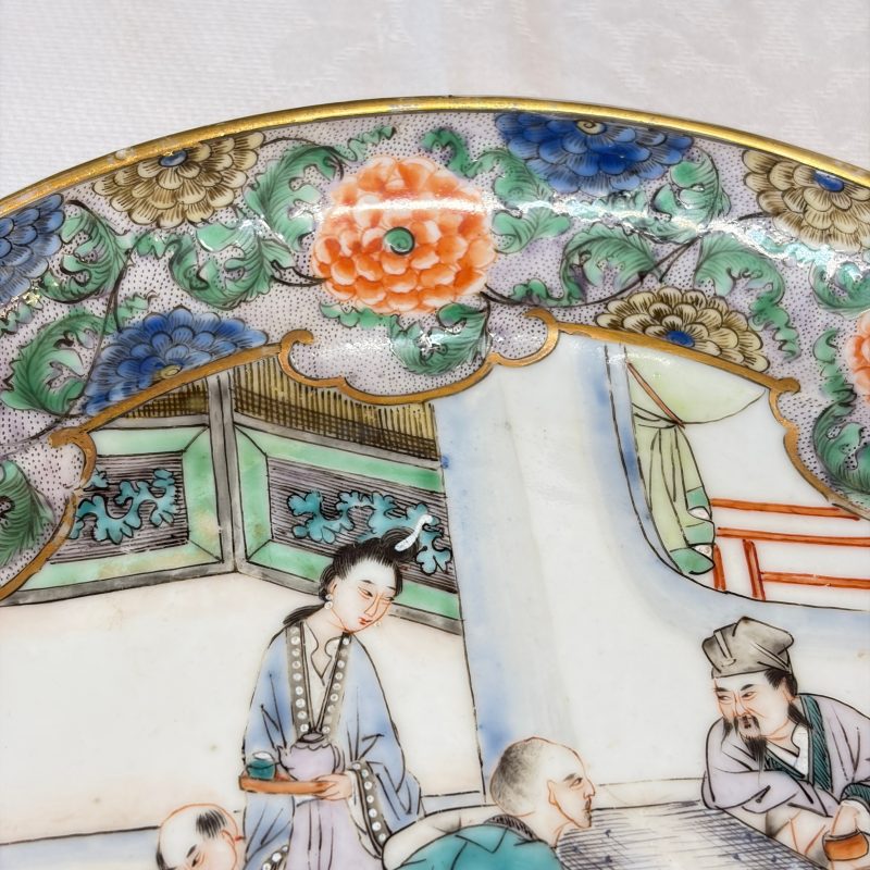 A set of six Chinese Canton famille verte plates with narrative design - 图75