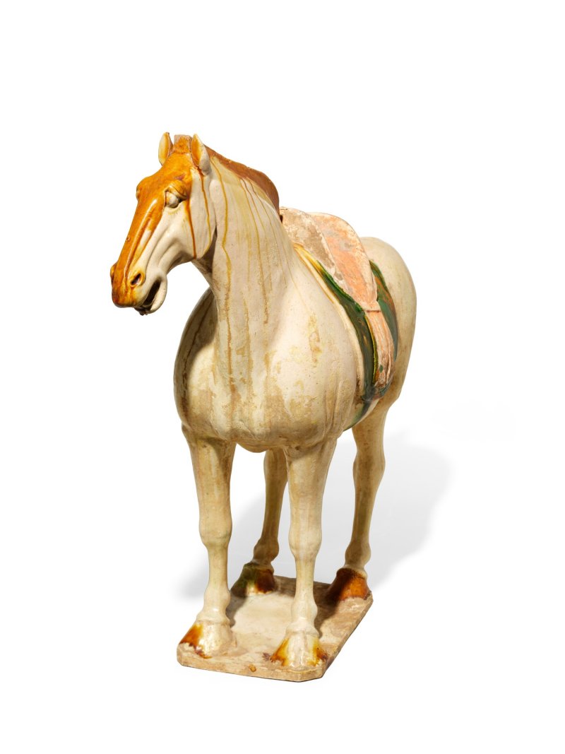 A sancai figure of a horse, Tang dynasty | 唐　三彩馬 - 图2