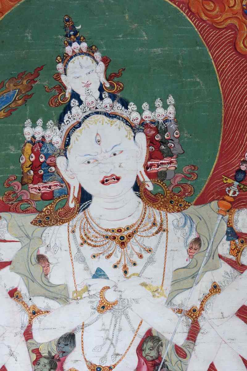 A Thangka of Sahasrabhūja Avalokiteśvara with Mahākāla - 图7