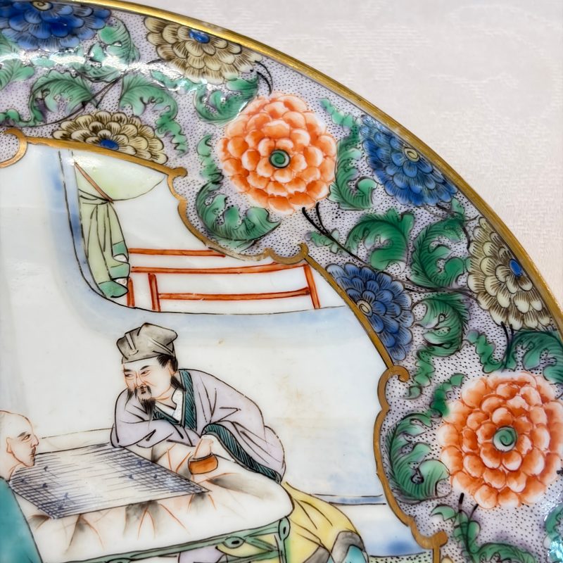 A set of six Chinese Canton famille verte plates with narrative design - 图76