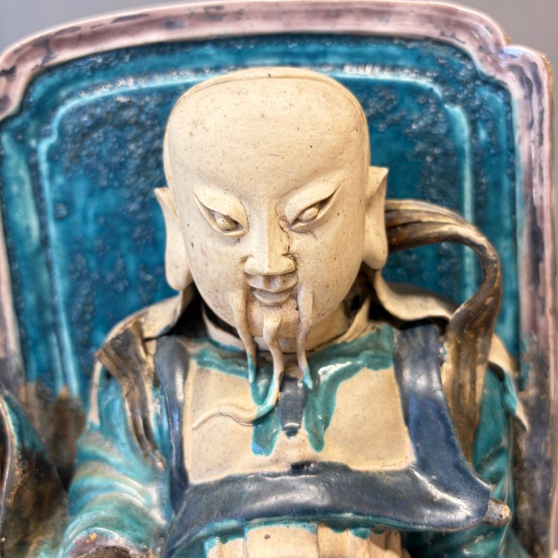 A Chinese Fahua-glazed stoneware model of Zhenwu - 图9