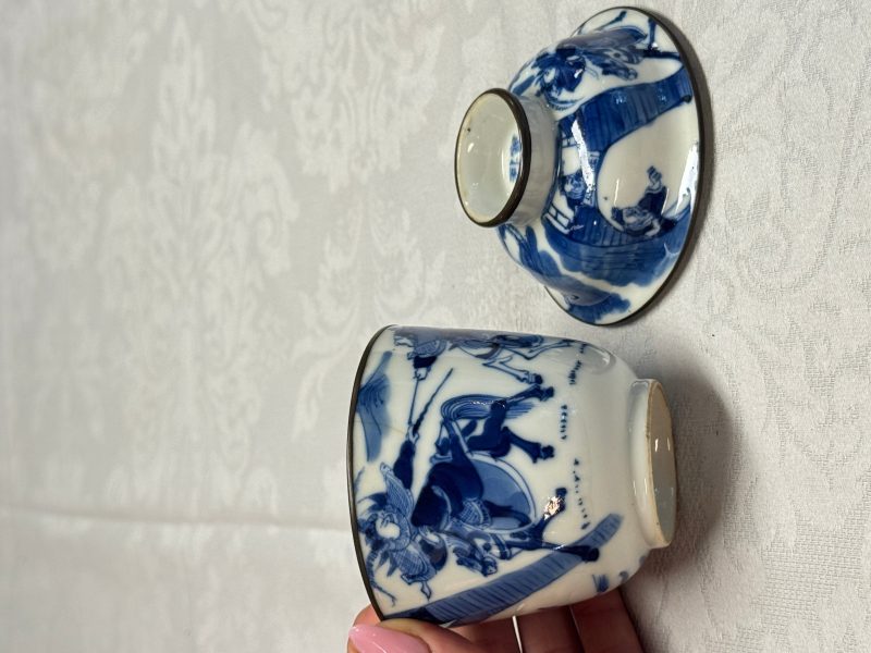 A Chinese blue and white 'Bleu de Hue' four-piece tea set - 图18