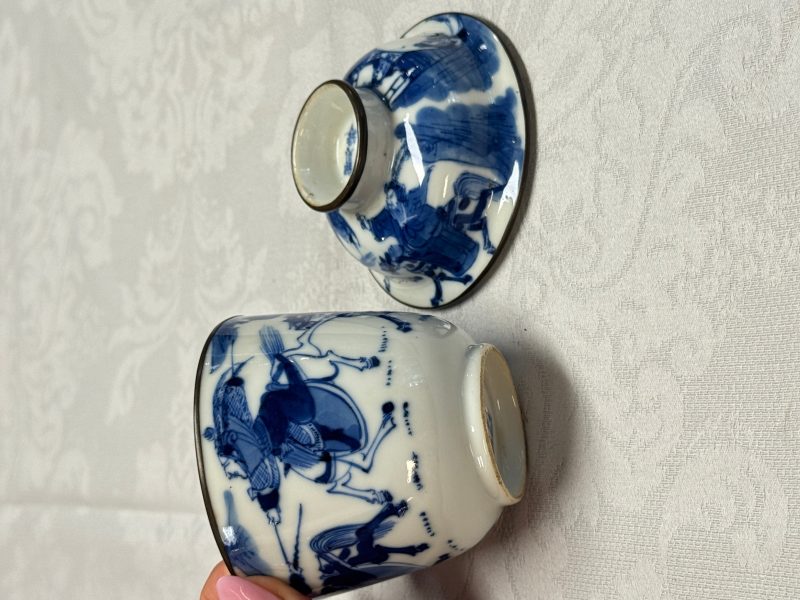 A Chinese blue and white 'Bleu de Hue' four-piece tea set - 图20
