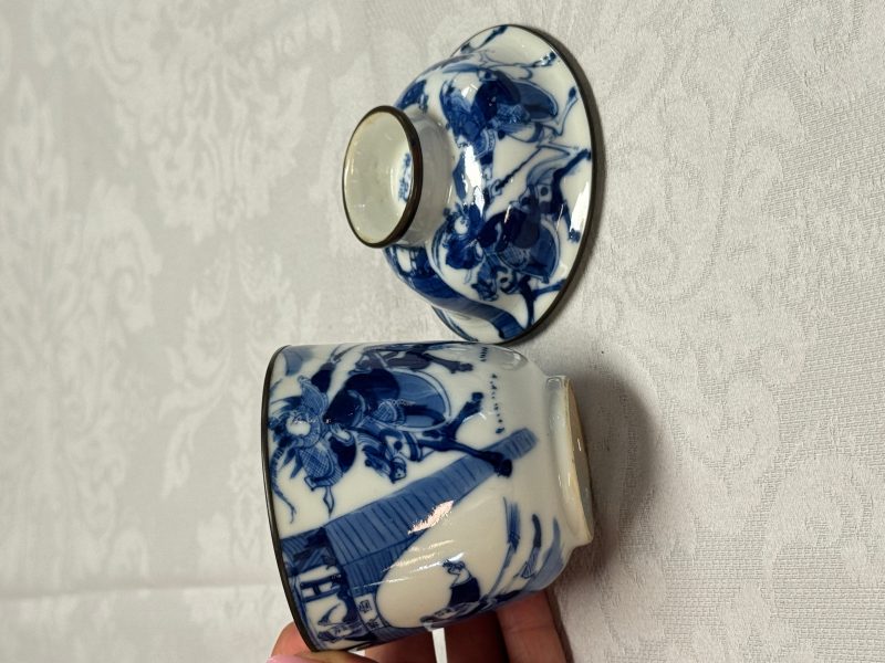 A Chinese blue and white 'Bleu de Hue' four-piece tea set - 图21