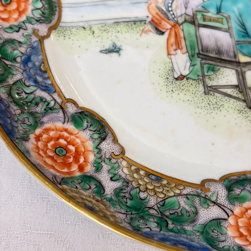 A set of six Chinese Canton famille verte plates with narrative design - 图78