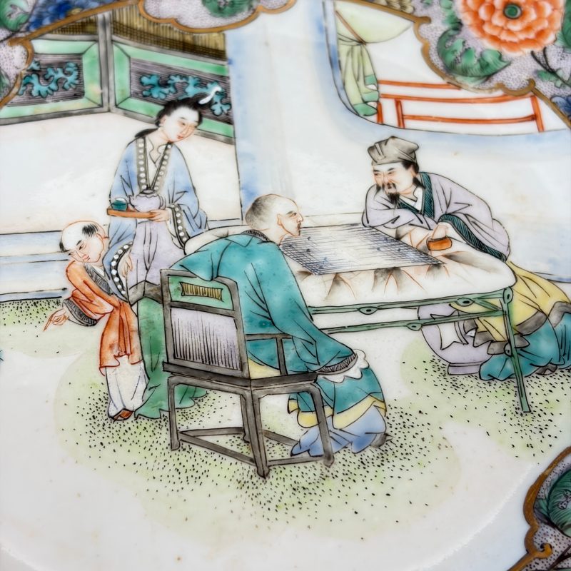 A set of six Chinese Canton famille verte plates with narrative design - 图79