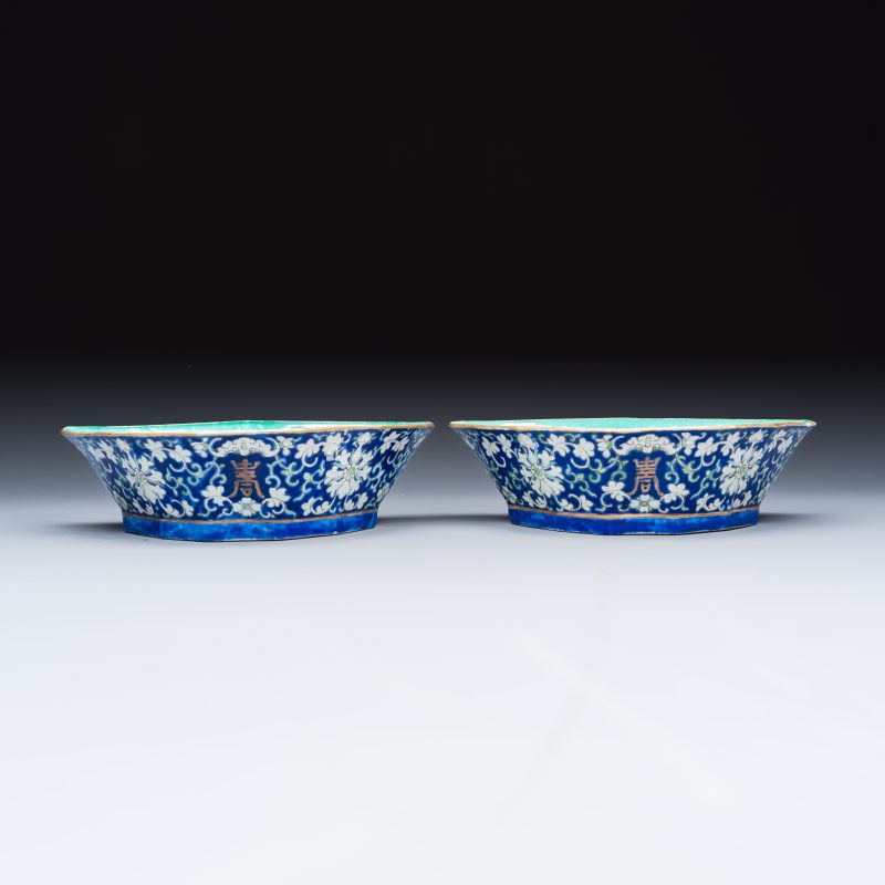 A Chinese polychrome-enamelled nine-piece sweetmeat set in a gilt-lacquered box - 图34