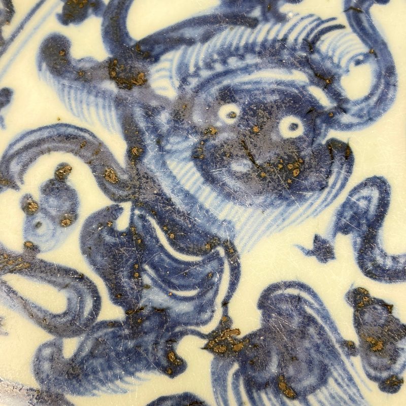 A Chinese blue and white 'Buddhist Lions' dish - 图13