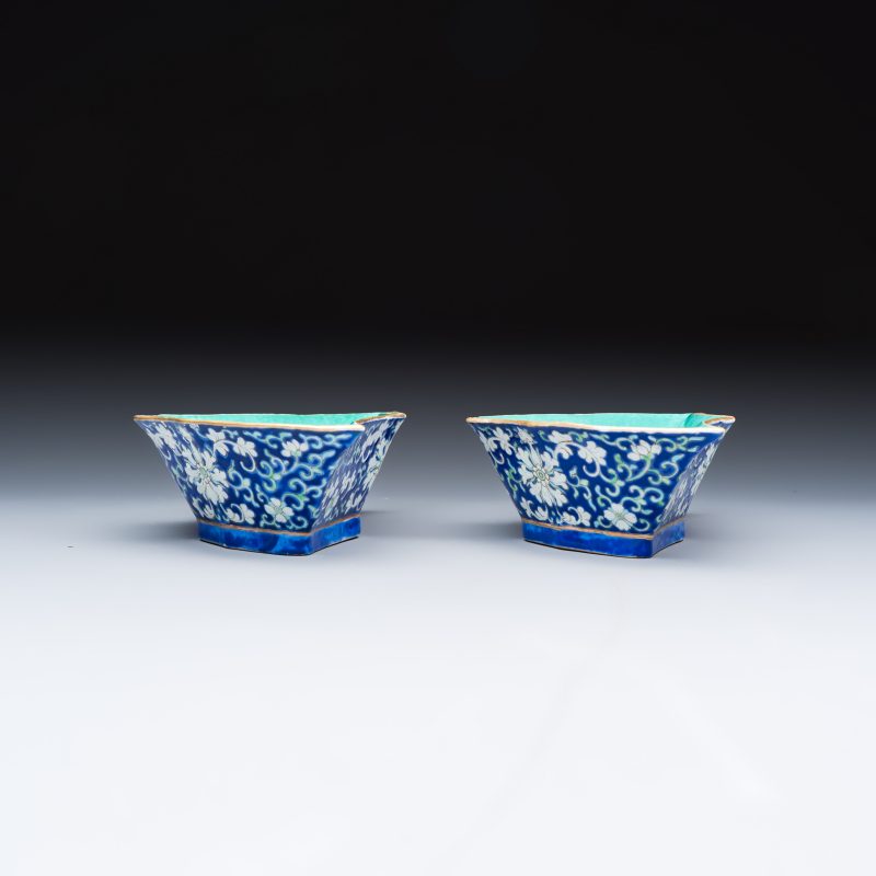 A Chinese polychrome-enamelled nine-piece sweetmeat set in a gilt-lacquered box - 图35