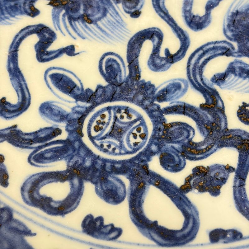 A Chinese blue and white 'Buddhist Lions' dish - 图15