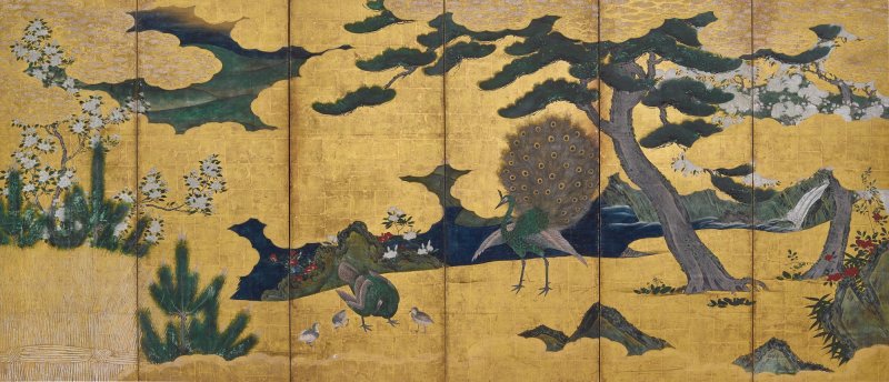 Attributed to the Kano school, Birds and flowers in spring and autumn, Momoyama – Edo period, early 17th century | 狩野派　春秋花鳥図屏風　桃山～江戸時代初期　17世紀初頭 - 图2