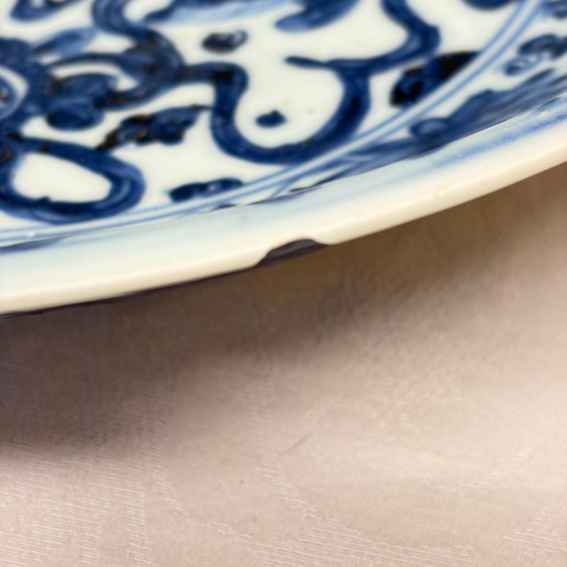 A Chinese blue and white 'Buddhist Lions' dish - 图16