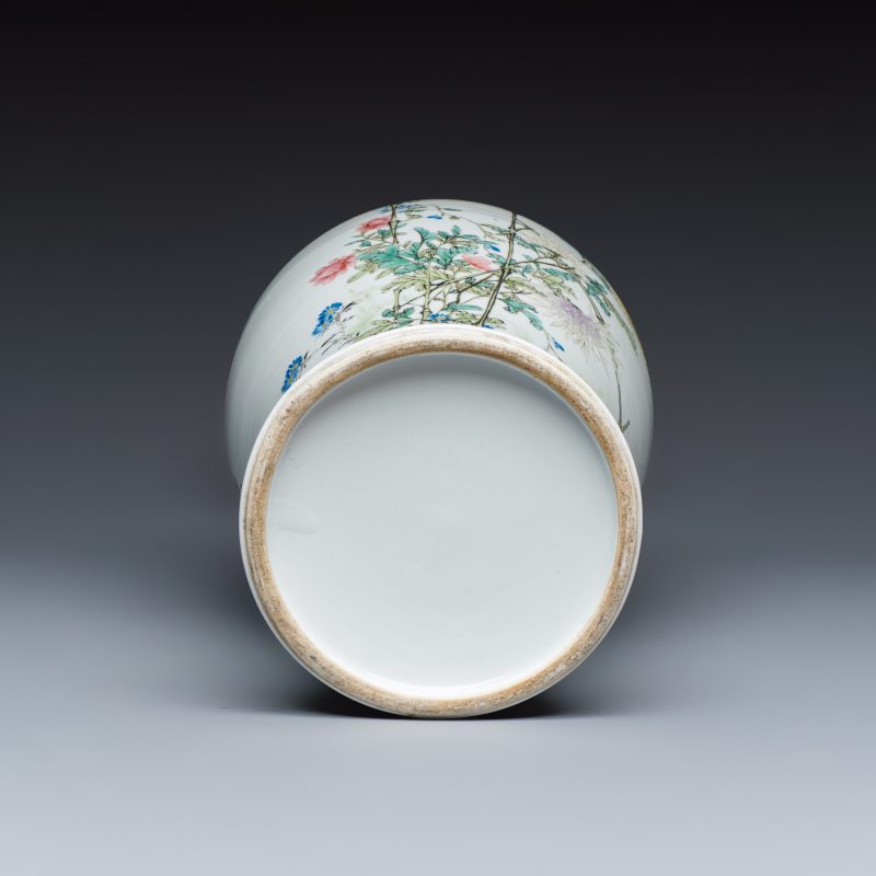 A Chinese famille rose 'Birds Among Flowering Branches' vase - 图6