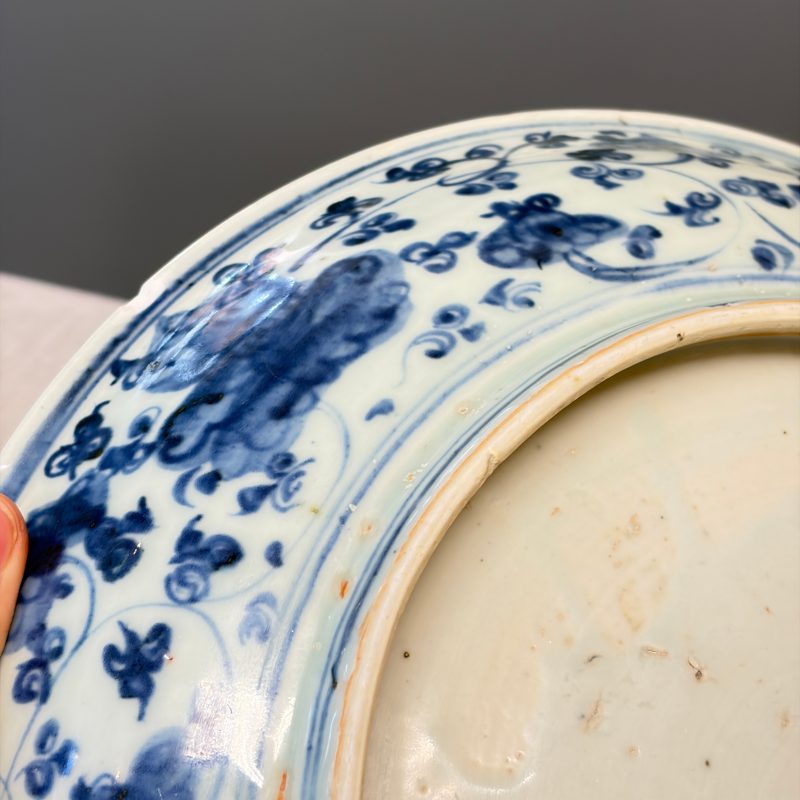 A Chinese blue and white 'Buddhist Lions' dish - 图19